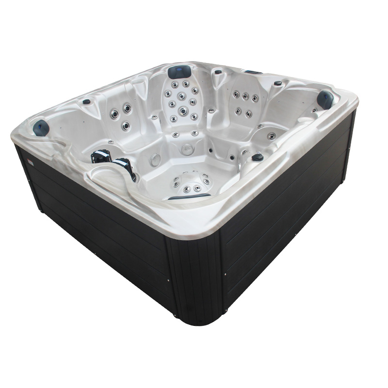 Deluxue Garden 7 People Square Outdoor Massage Hot Tubs SPA