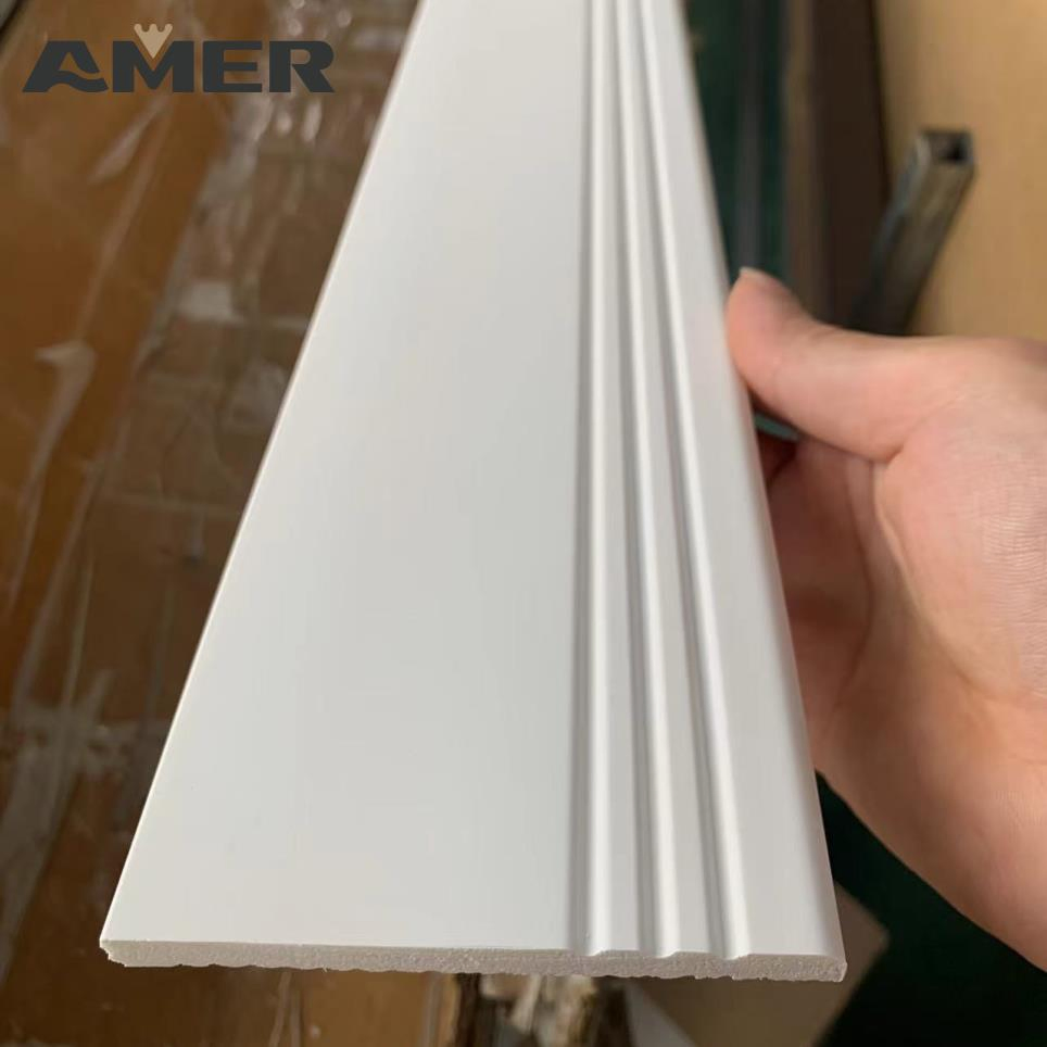 White PVC Skirting PS Moulding Cornice Ceiling Wall Profile PS Moulding