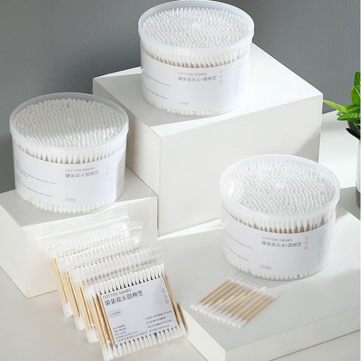 OEM Cotton Swabs, Double-Headed Cotton Swabs, Disposable Hygiene Swabs for Ear Cleaning and Makeup