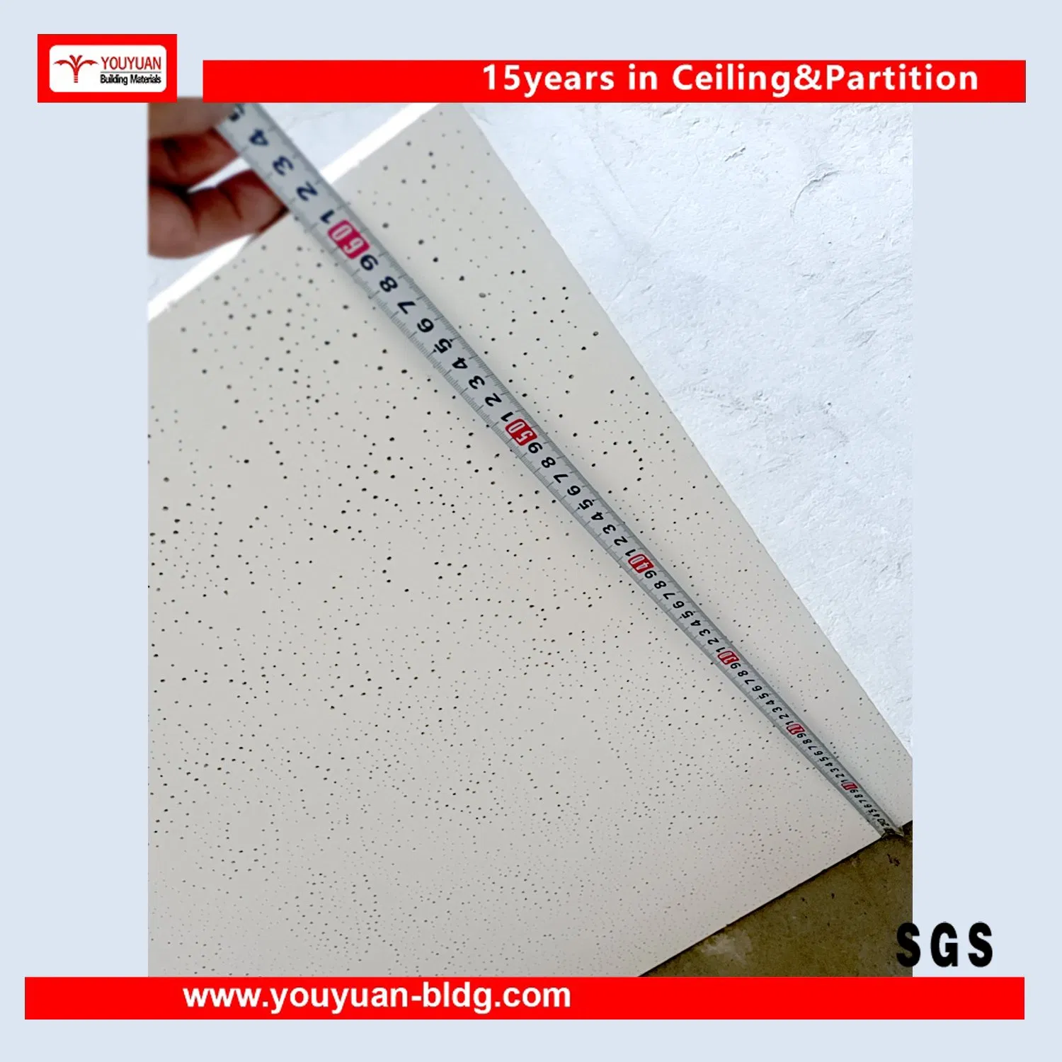 15mm Youyuan Brand Acoustic Mineral Fiber Ceiling Board