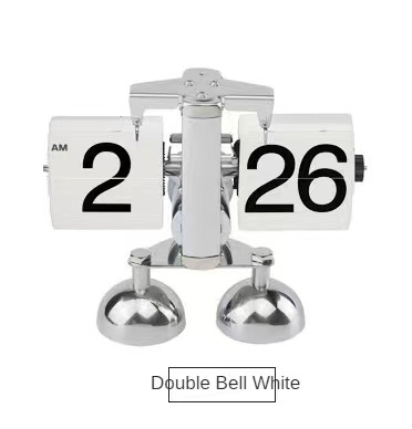 Double Bell Showing Automatic Flipping Clock Small Balance Mechanical Flipping Clock