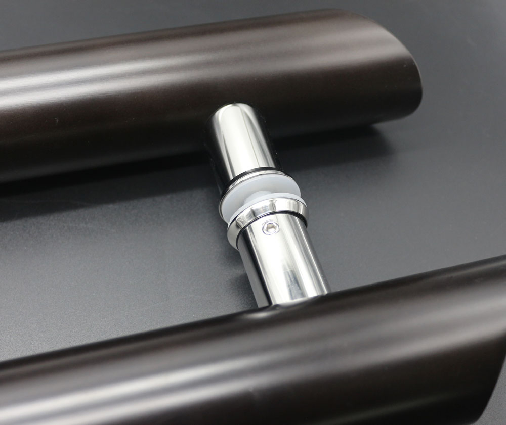 Black and Polish Stainless Steel Glass Door Pull Door Handles