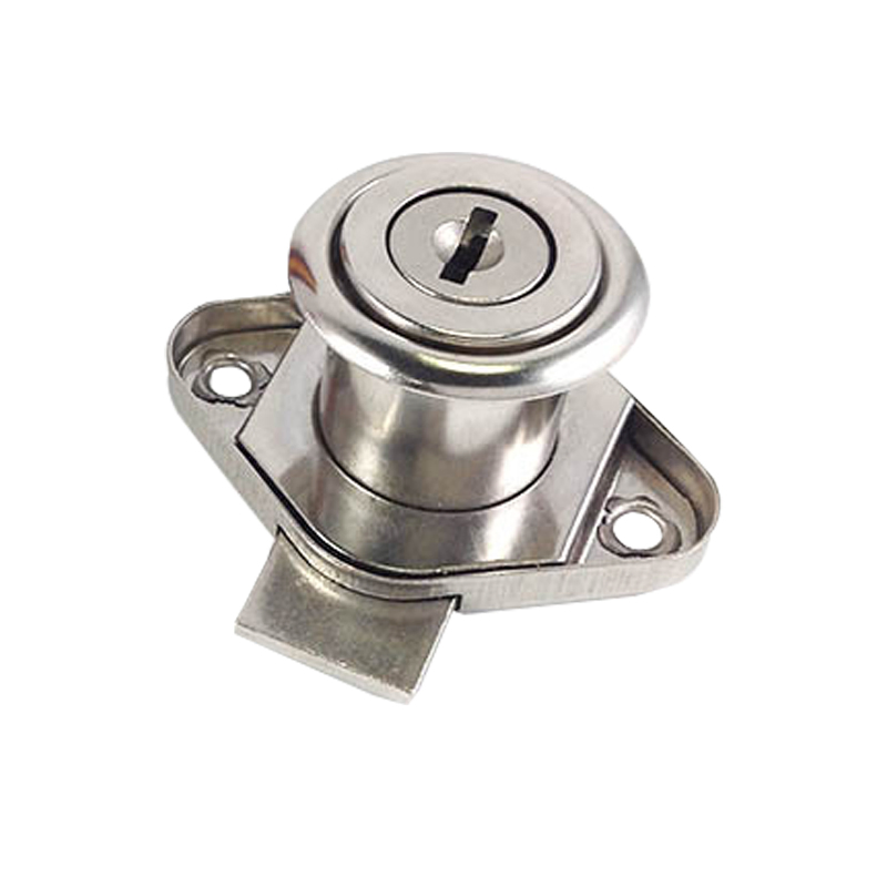 Security Chrome Plated Furniture Drawer Push Lock