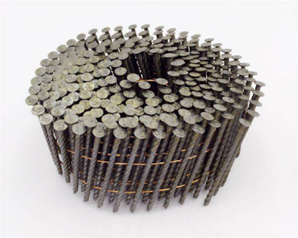 High Quality Hot Selling Giant Coil Roof Nail Umbrella Durable Steel Cap Twisted Handle Smooth Shank Bright Surface Carton