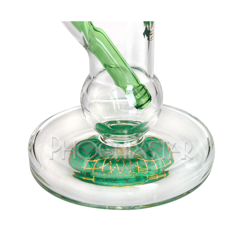 New Phoenix Star Flat Base 19 Inches Big Size Glass Smoking Water Pipe Hookah Pipe Black Green Blue Available Ready to Ship Factory