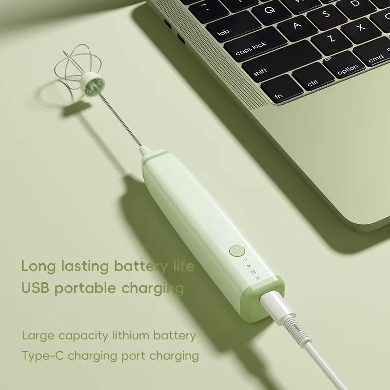 Electric Milk Foamer a Milk Frother Battery Operated Coffee Frother for Milk Foaming Latte Cappuccino Frother