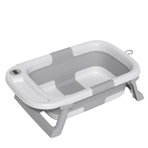 Складная детская ванночка для новорожденных с термометром