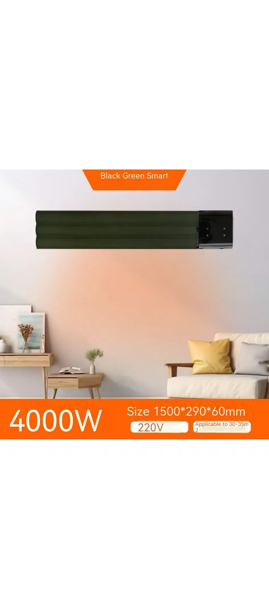 Wall Mounted Remote Control Bathroom Radiant Garden Patio Heater Heating Panel Hot Sale Heater