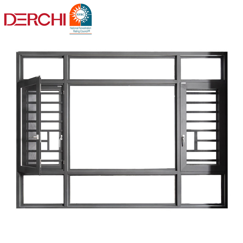 Aluminum Frame Casement Window Living Room Balcony Exterior Glass Casement Window