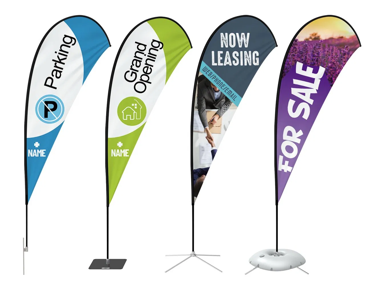 Custom Portable Outdoor Advertising Feather Banner Sport Logo Digital Print Open Promotion Beach Flying Knife Flag