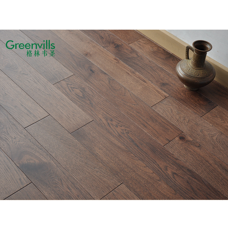 Strong Density Solid Hickory Flooring Hardwood 18mm Thick