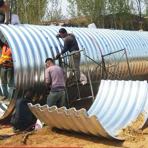 Large Diameter Large Corrugation Size Galvanized Corrugated Metal Pipe