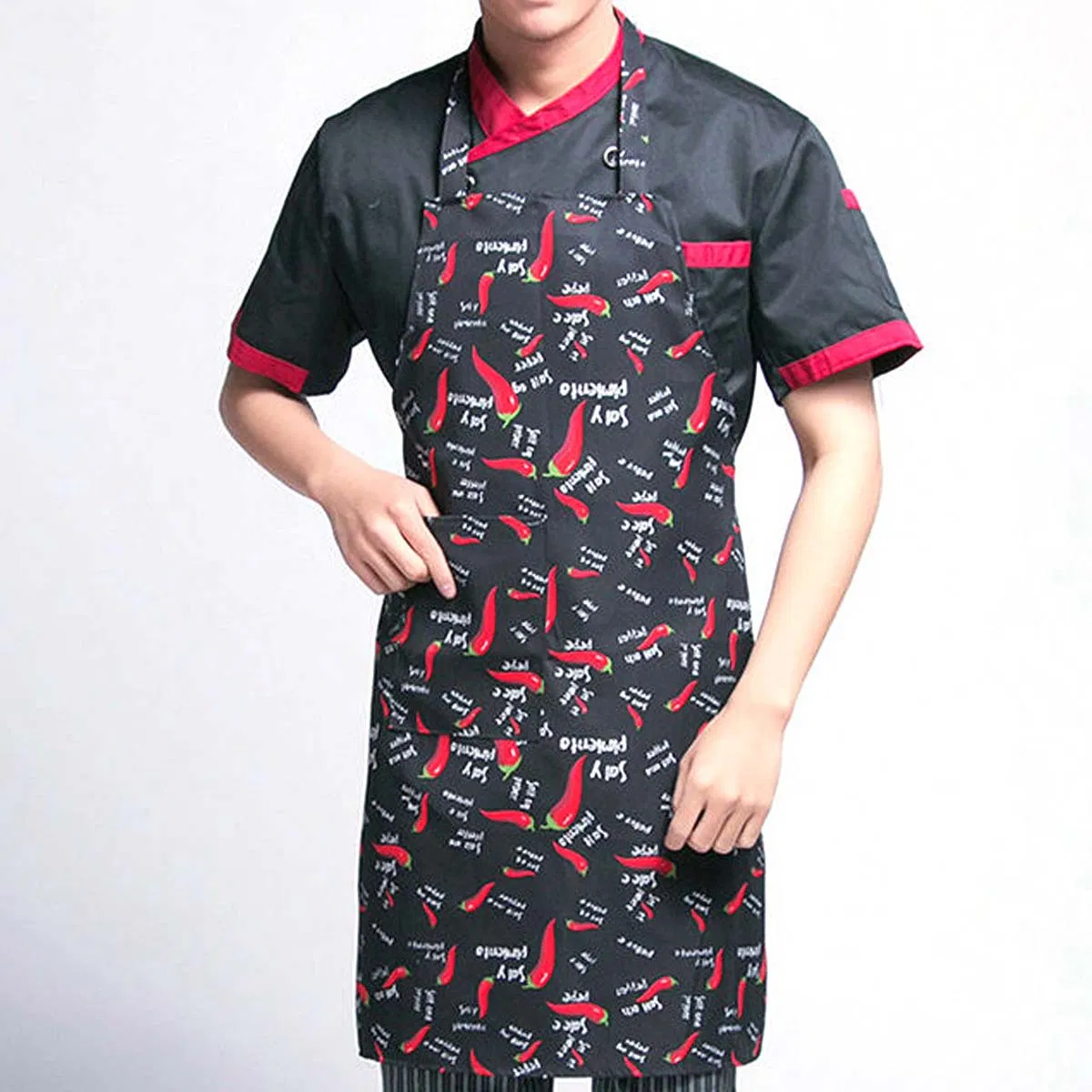 Chili Apron, Hat, Sweat Towel, Three-Piece Set, Home Hotel Kitchen Set, Kitchen Tools