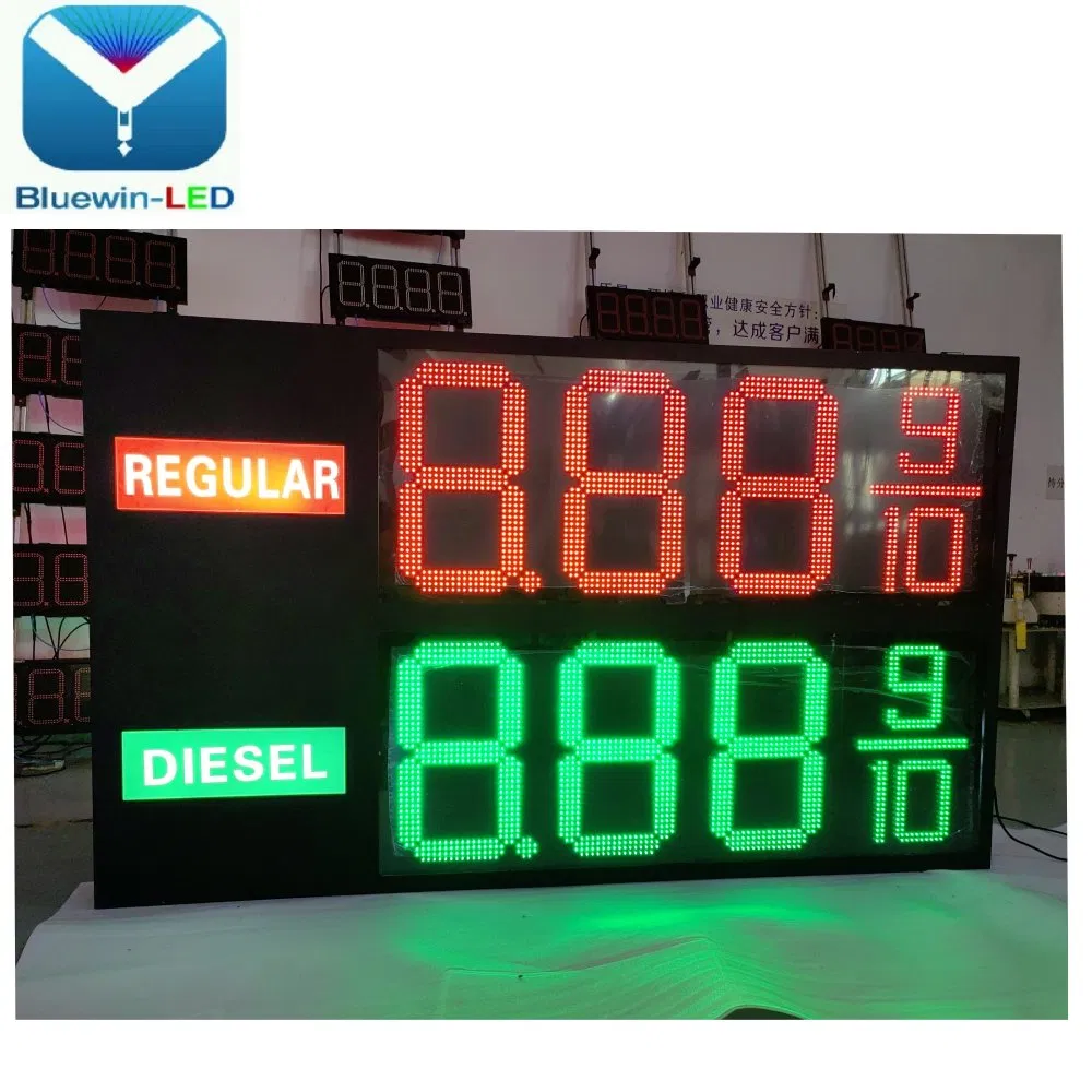 Double Side Fuel Price Sign and Gasoline Station Large 7 Segment Display for Outdoor Price Board LED Gas Display