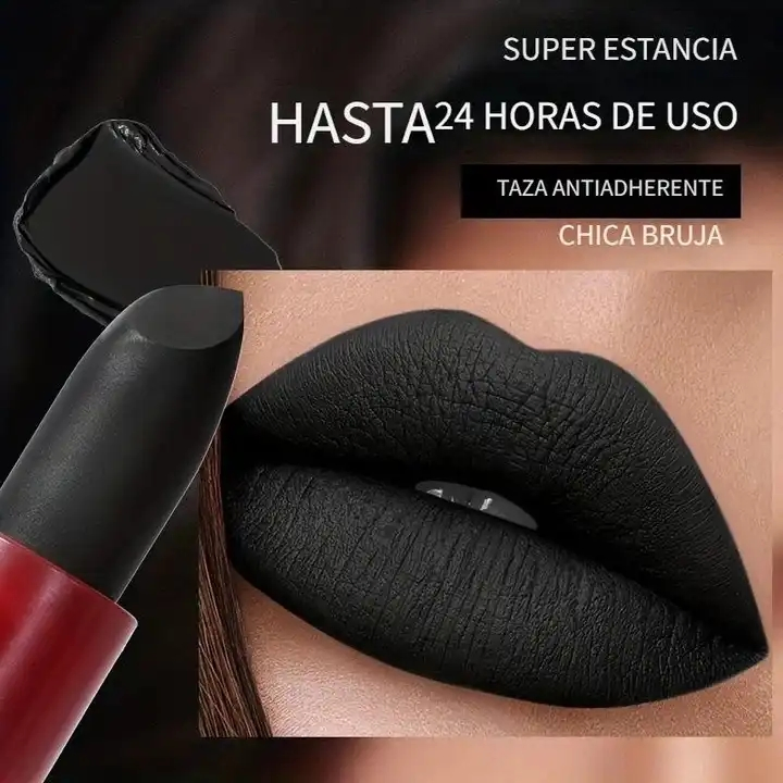 Private Label Halloween Lasting Matte Black Color Lipstick for Lip Beauty Makeup