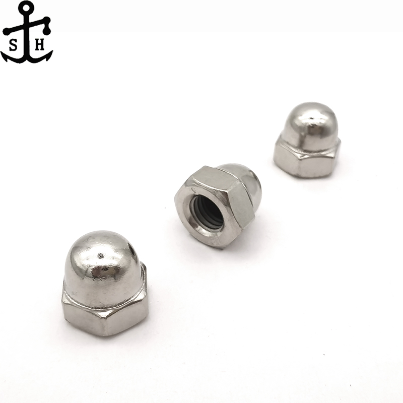 DIN1587 Cap Nut Factory Outlet Nickel Plated Non-Welded Entirety Round Acorn Head Hex Dome Cap Nut Carbon Steel M8 Wheel Lug Nut Decoration Materials