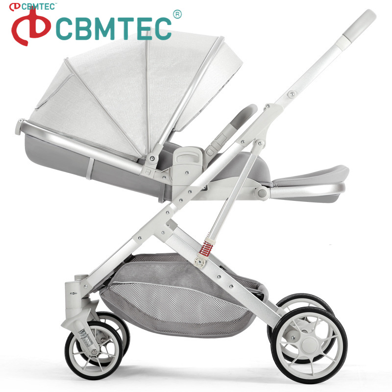 Convertible Bassinet Reclining Stroller Foldable Pram Carriage Baby Stroller