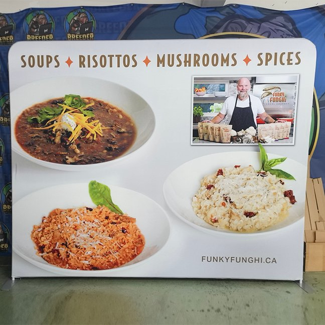 Customized Size Pillow Tension Fabric Photo Booth Trade Show Backdrop Display