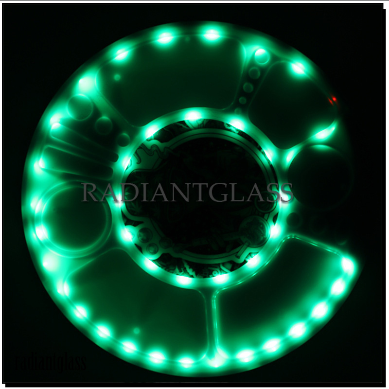 Round LED Cigarette Tobacco Operation Tray Herb Smoking Ashtray