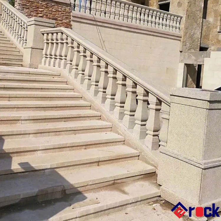 Polished Round Bottle Shape Grey/Yellow/Pink/Red/Black Granite Balusters Stone Balustrade for Stairs Steps