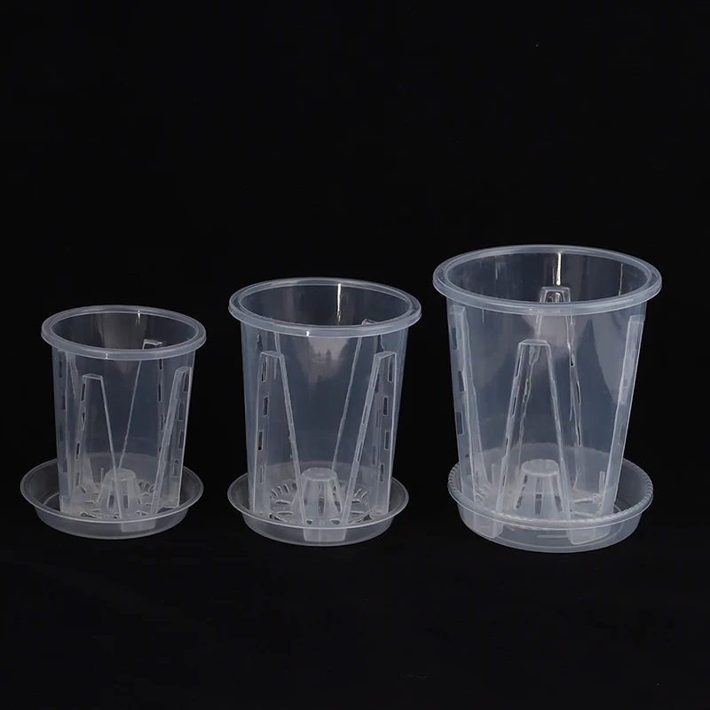 1PCS Root Control Transparent Flower Pot for Phalaenopsis Orchid Cattleya Planting with Stomata Flower Pot Home Decor