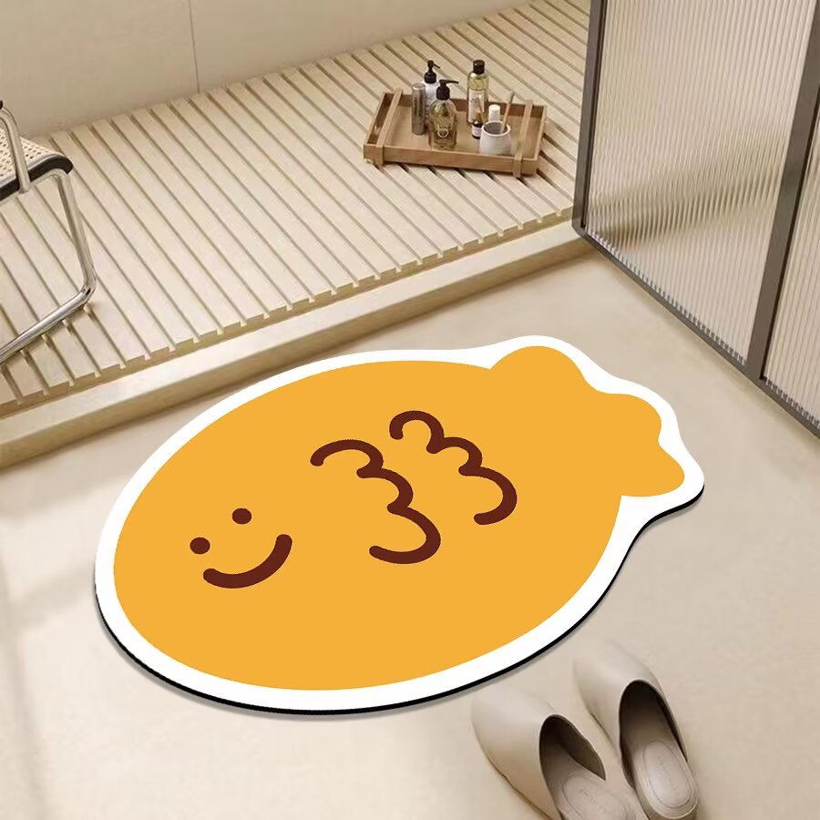 Microfiber PC Bath Mats Non Slip Kids Diatom Mud Floor Mat Absorbent Quick-Dry Mat 40*60cm
