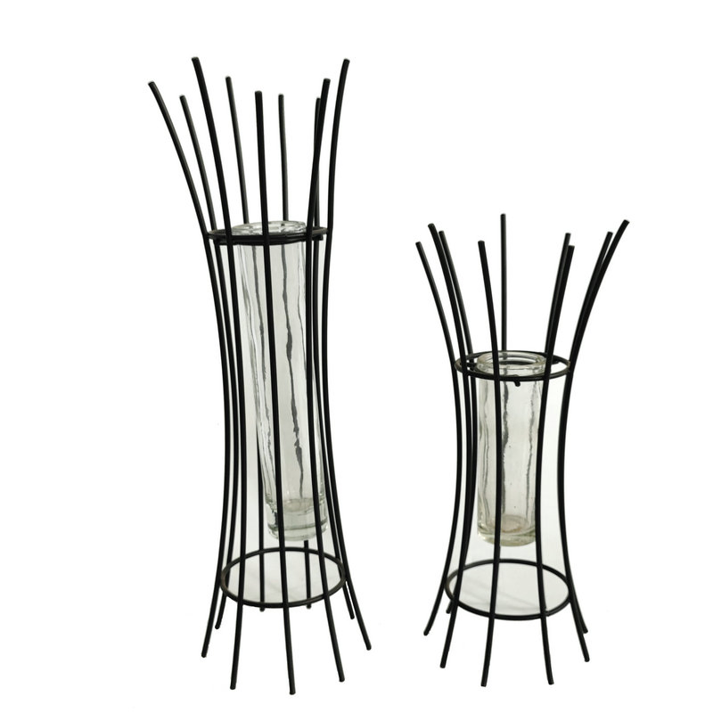 Steel Stand with Glass Holder for Home Deco and Decoration