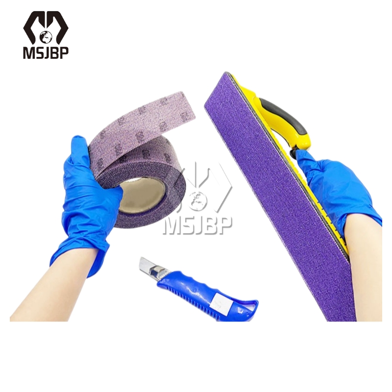 Фиолетовая керамическая абразивная сетка в рулоне