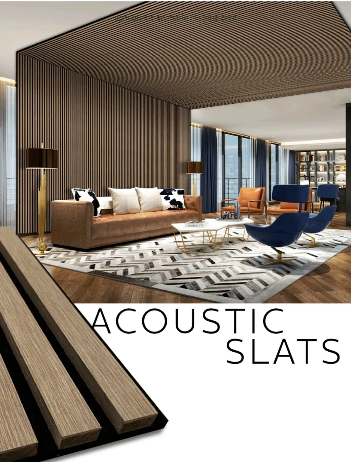 AG. Acoustic Wholesale Sound Absorption Building Material Acoustical Insulation Slats Wall Panel Soundproofing Pet Felt Board