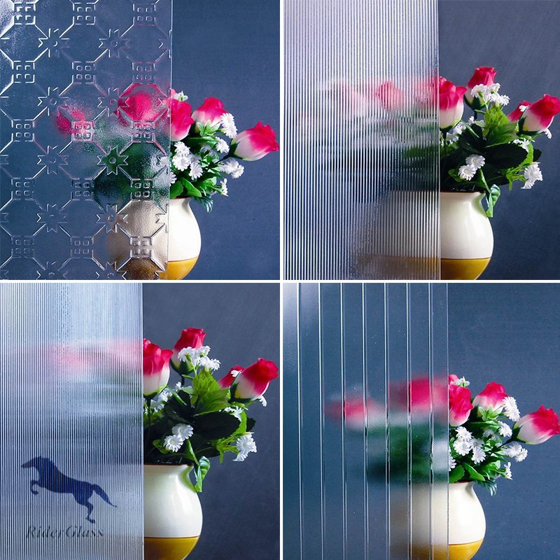 3-8mm Clear Baroque Patterned Glass