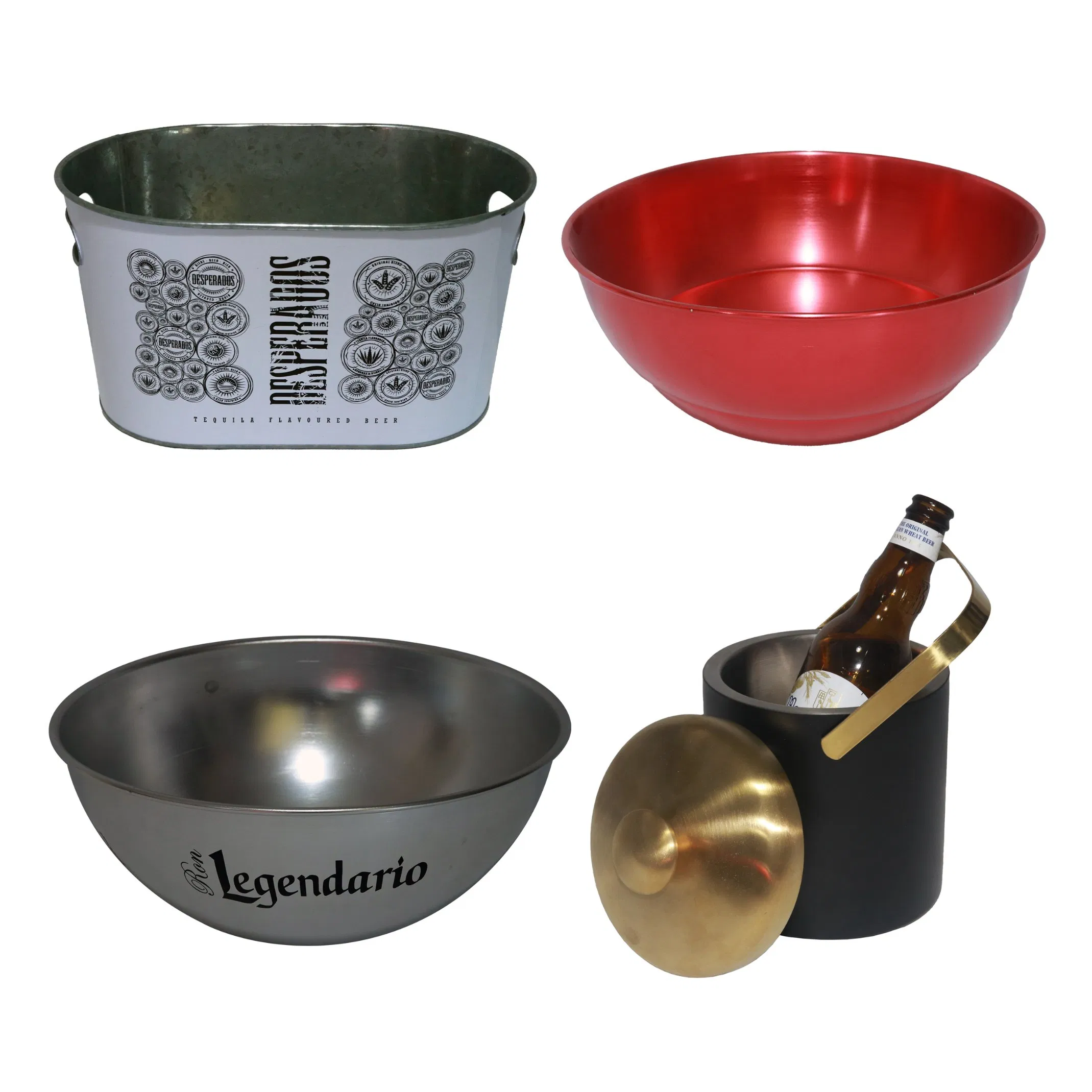 Custom Logo Color Size Hammer Vintage Mirror Surface 100% Leak Proof Rust Resistant Printed Ice Bucket Black for St. Ides Stag Beer