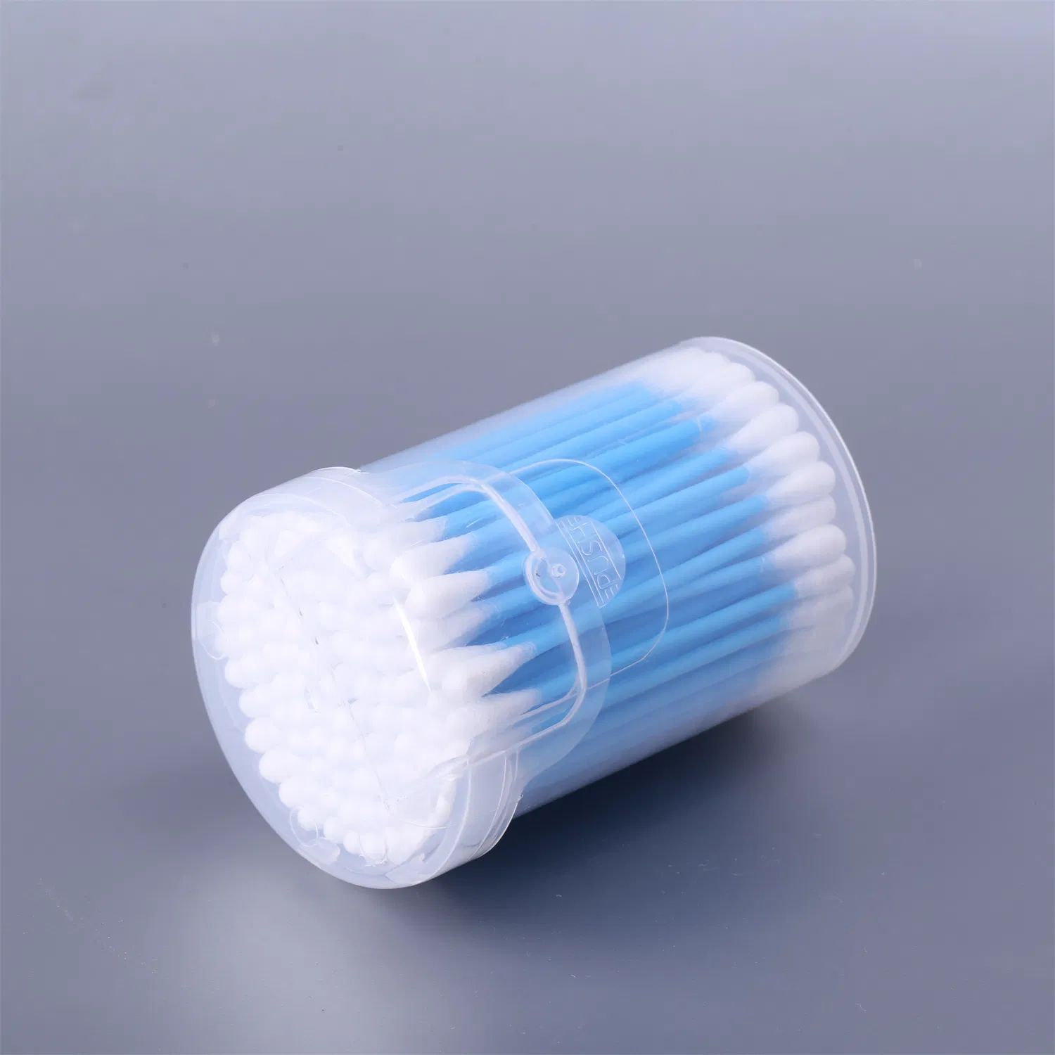 Disposable Double Round Head Plastic Swab for Make up in Plastic Container