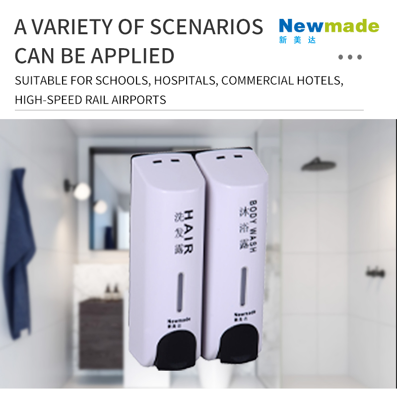 Factory Direclty Manual Hanging Shampoo Double Gel Soap Liquid Dispenser