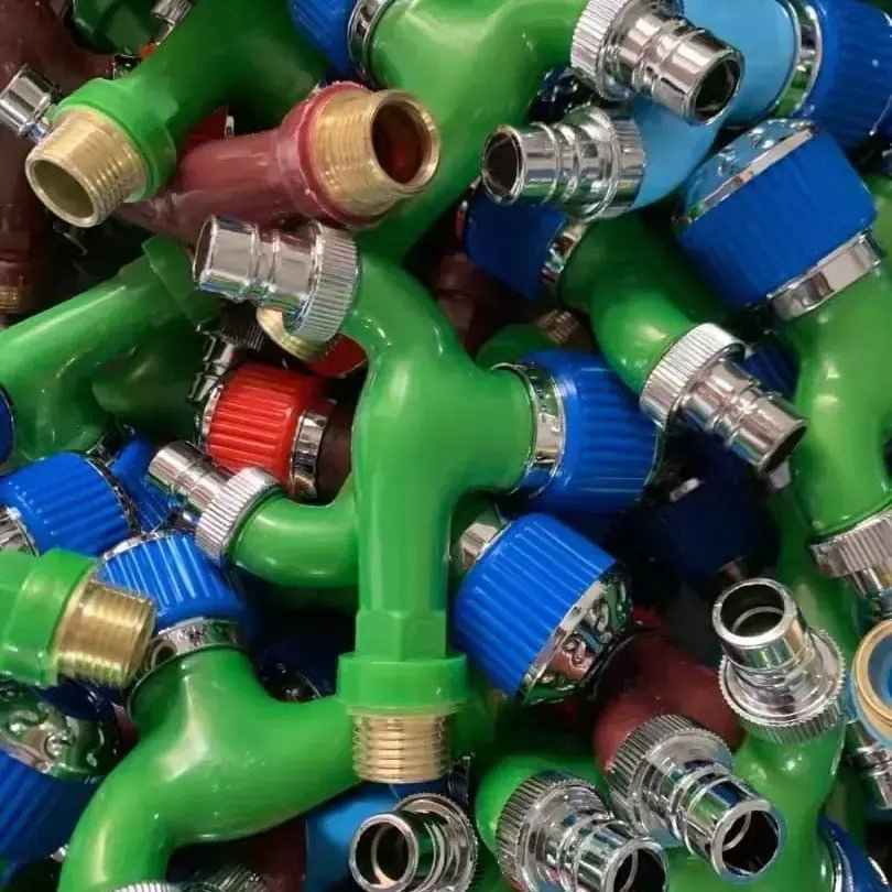 Durable Plastic Chrome Faucet Bibcock for Efficient Water Flow