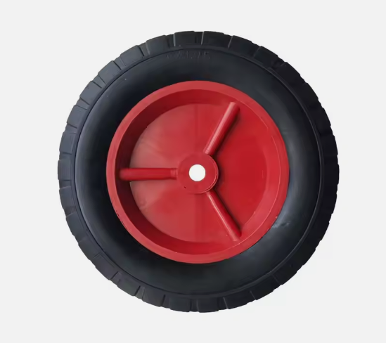 Heavy-Duty Solid Rubber Trolley Wheel with Durable Precision Bearings
