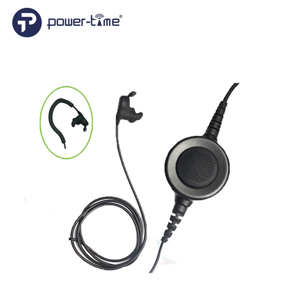 Ear Bone Conduction Headset with Big Round Ptt Button for Helmet