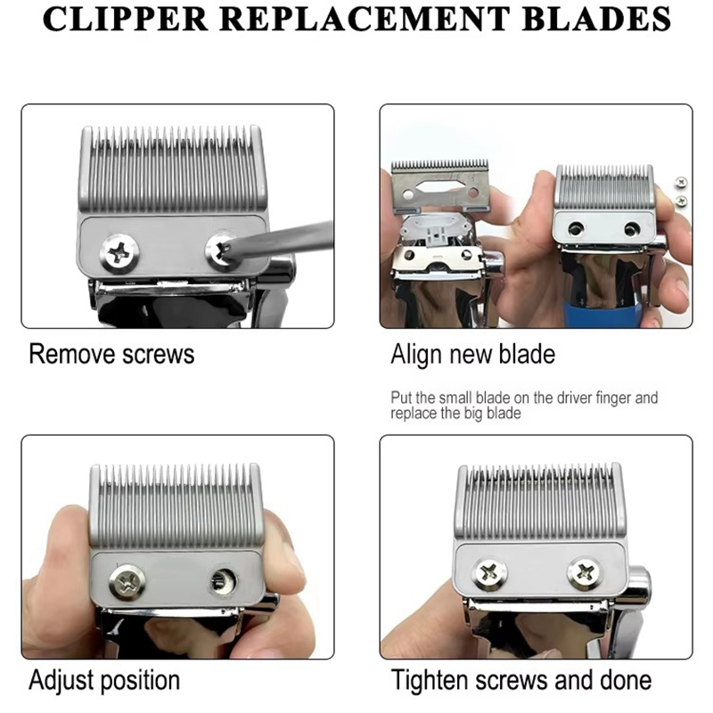 Professional Replacement 2 Holes Adjustable Hair Clipper Blade for Wahl Babyliss Clippers