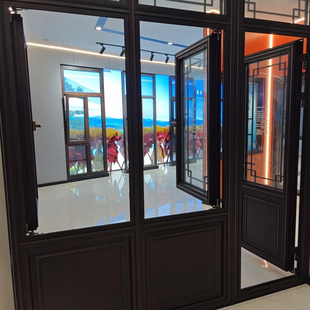 Classical Chinese Antique Window for Cultural Buildings with Wood Aluminum Mixed Materials