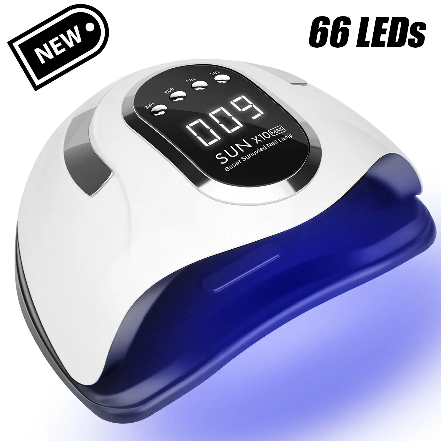 Professional UV LED Nail Lamp 180W Large Space Nail Dryer Gel Polish Curing Light with 4 Timer Setting for Press-on False Nails