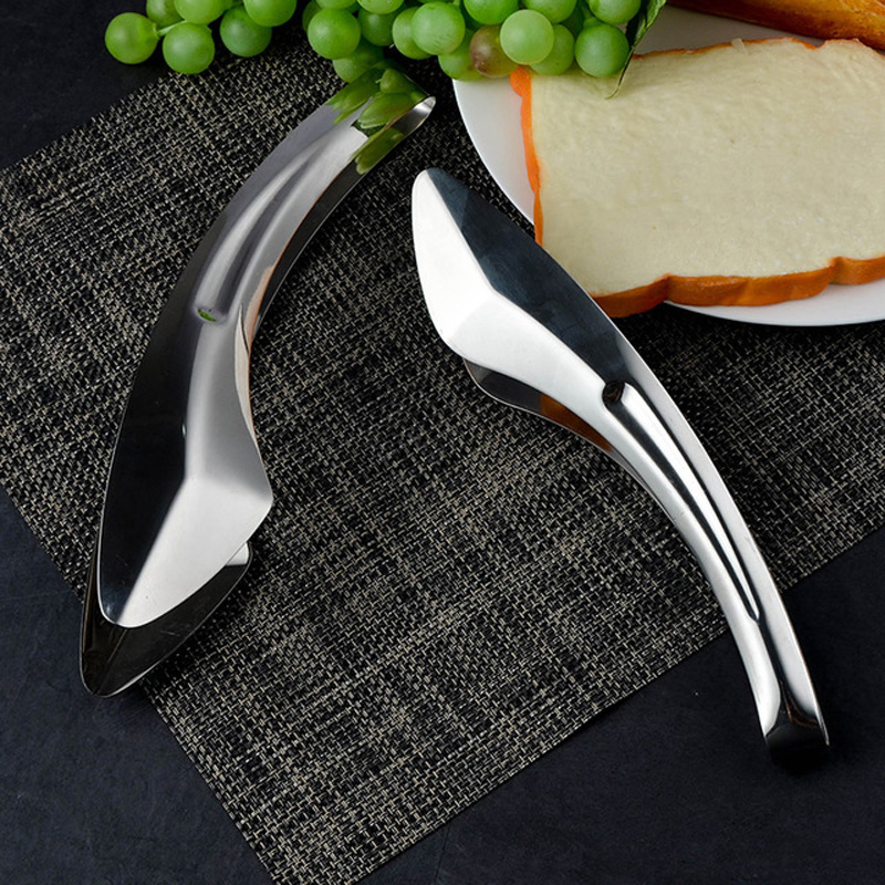 Premium Stainless Steel Food Serving Tongs Ergonomic Metal Kitchen Cooking Utensil Esg11894
