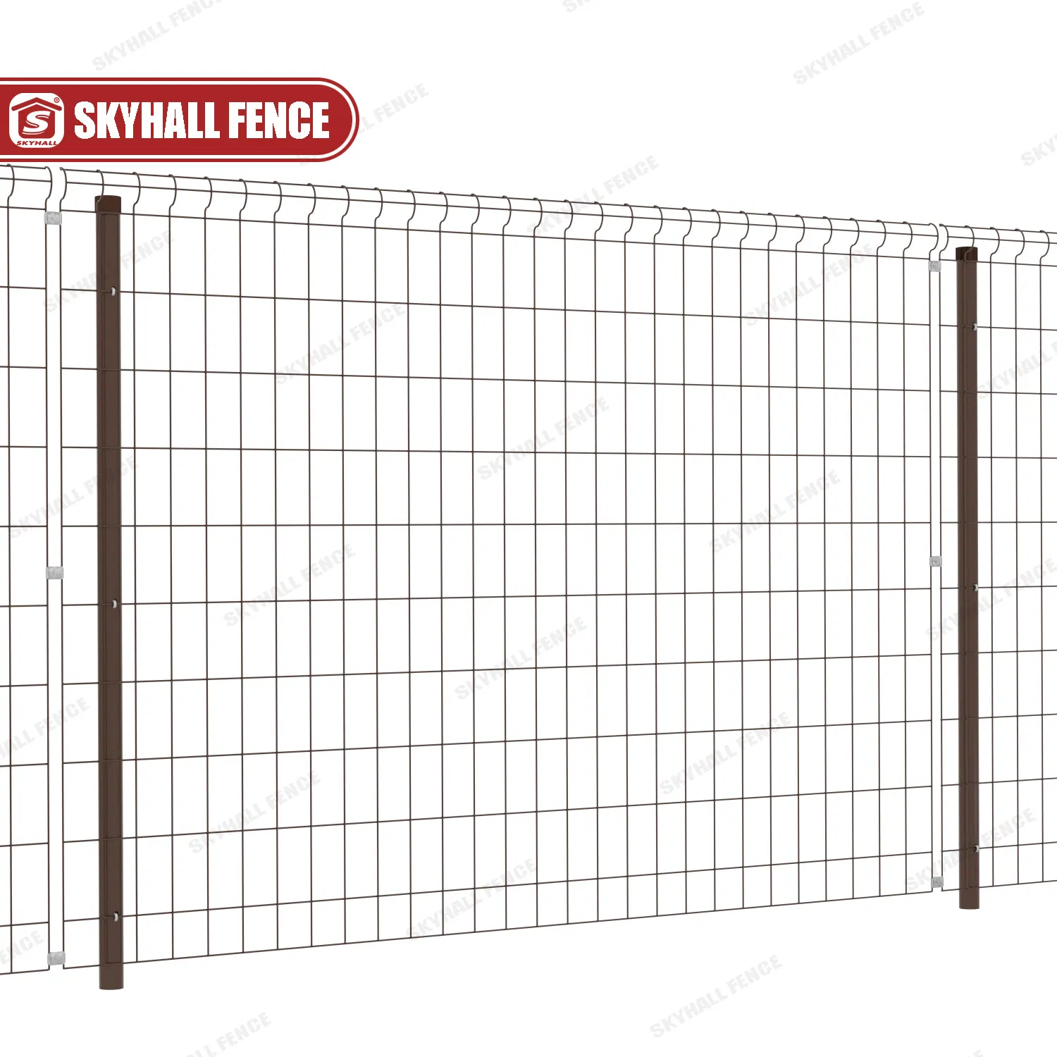 Ral8017 Powder Coated Solar Farm Security Fence for Solar Field Fencing Project