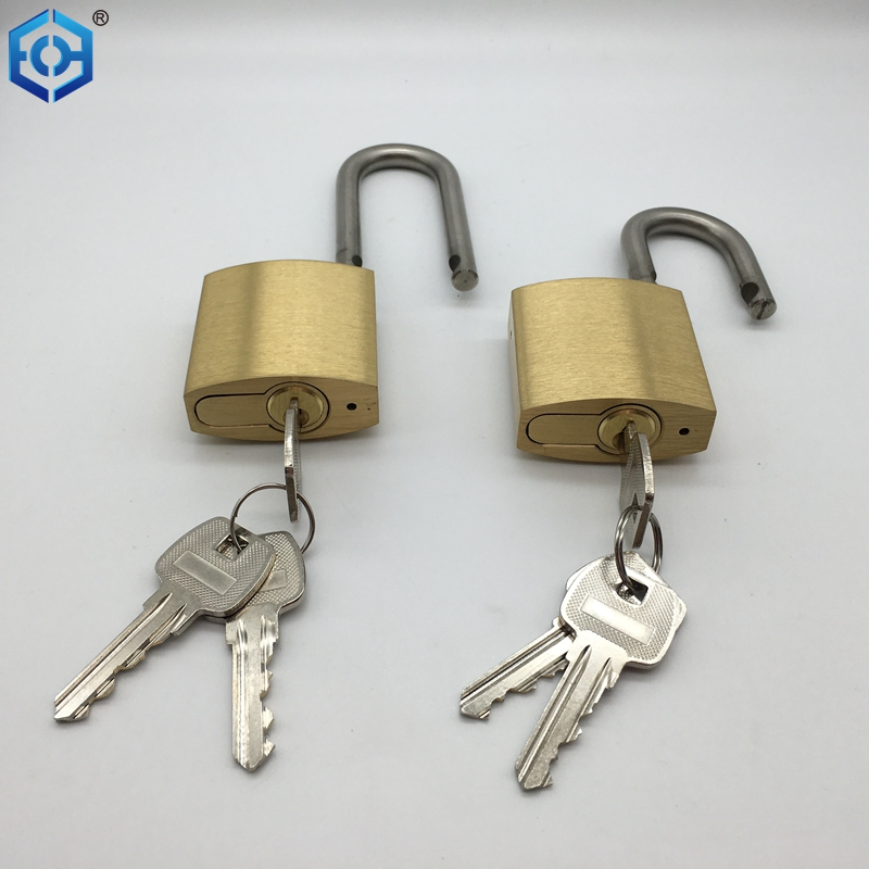 Solid Brass Interchangeable Core Padlock with Key with Wide Lock Body