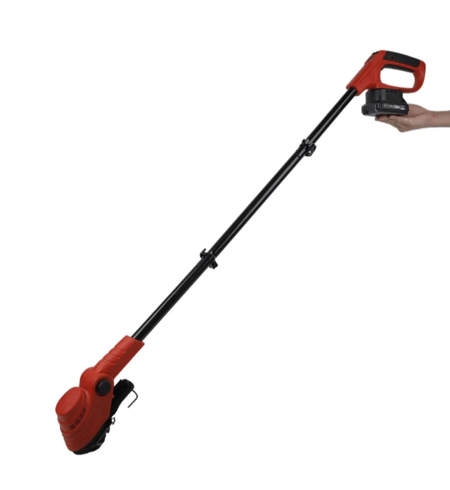 Электрический триммер аккумуляторный 21В, складной, с дисплеем