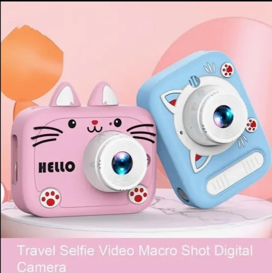 Mini 1080P Kids Camera Cat Silicone Shockproof Case Kids Digital Camera Toys