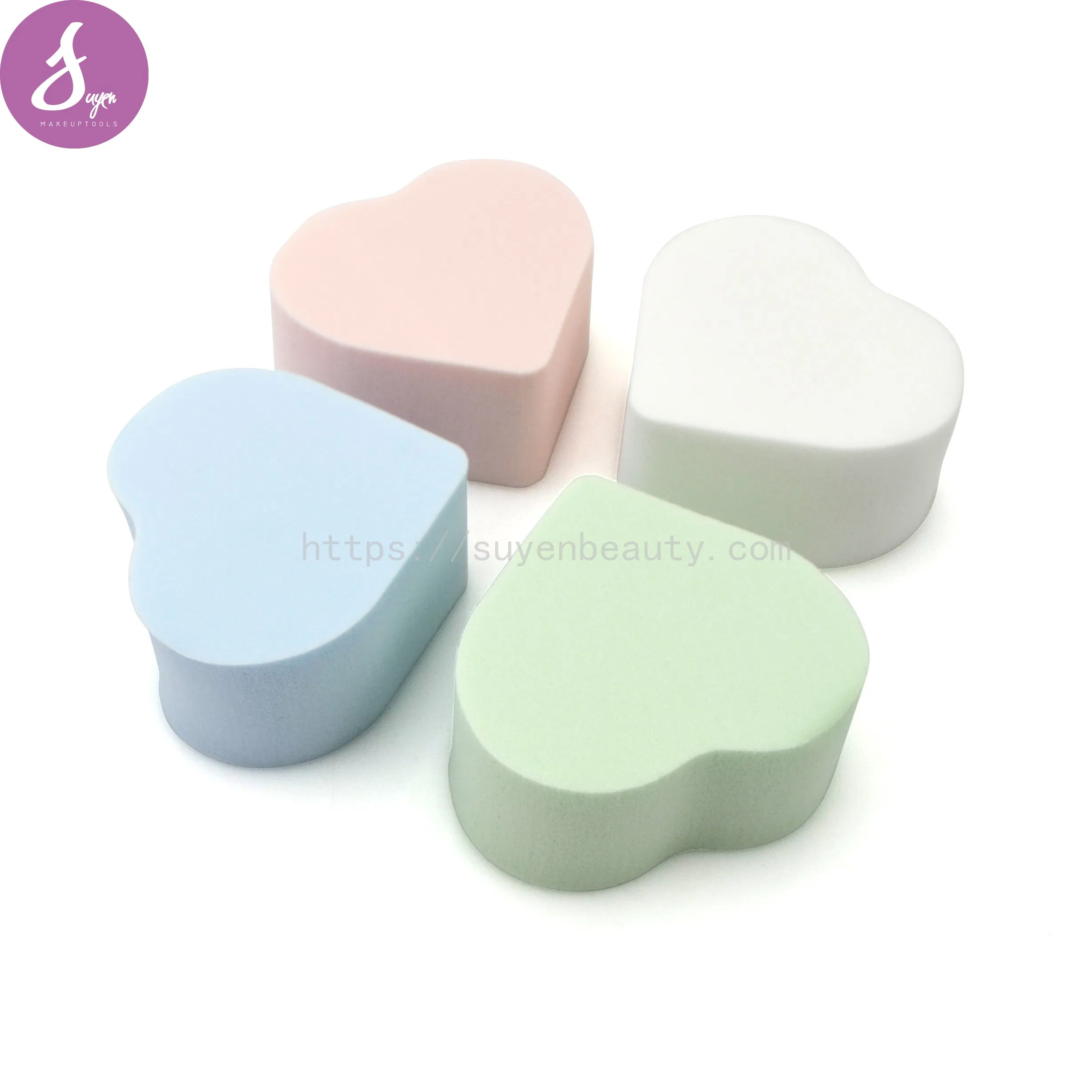 4PCS Heart Shape Makeup Puff Natural Latex Make up Tool