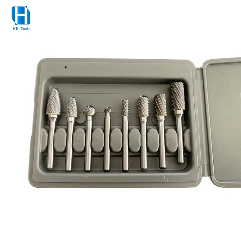 Wholesale Double Cut 8PCS Set 6mm Shank Tungsten Carbide Rotary Burrs for Metal Grinding Polishing