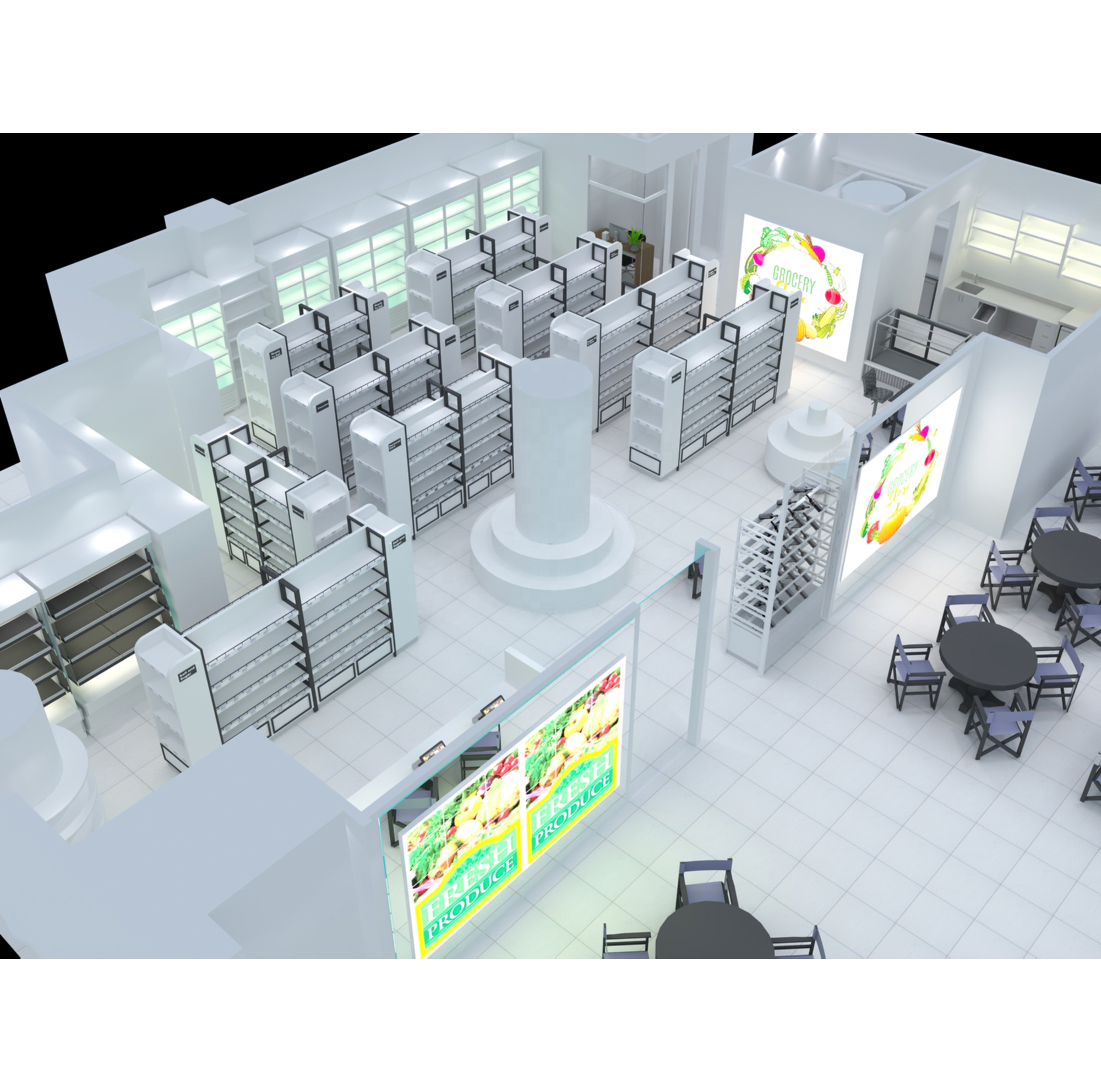 Мебель для магазина витрины барные стойки кассовые зоны