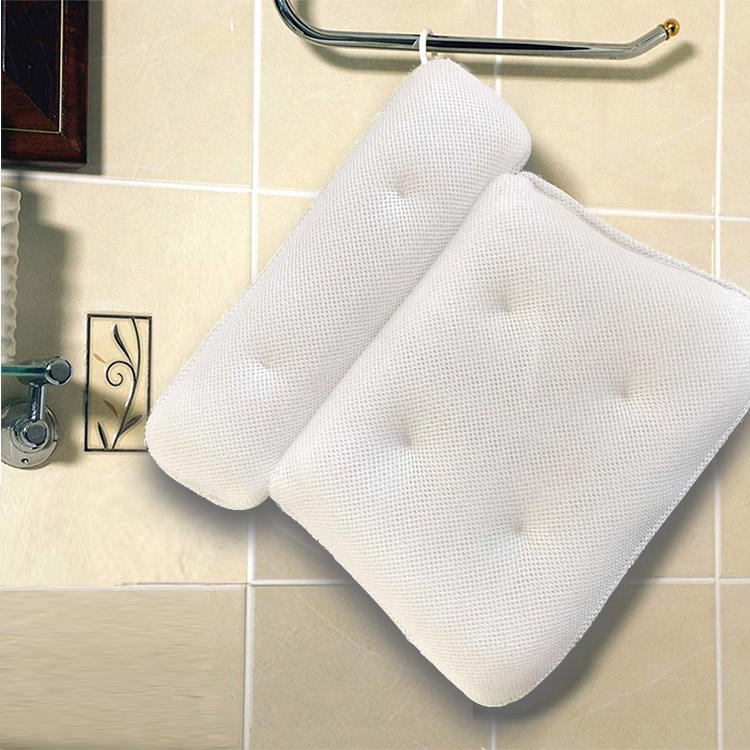 Hydrorelax New Pattern Ergonomic Pillow 3D Air Mesh Washable Breathable Bath Tub Pillow