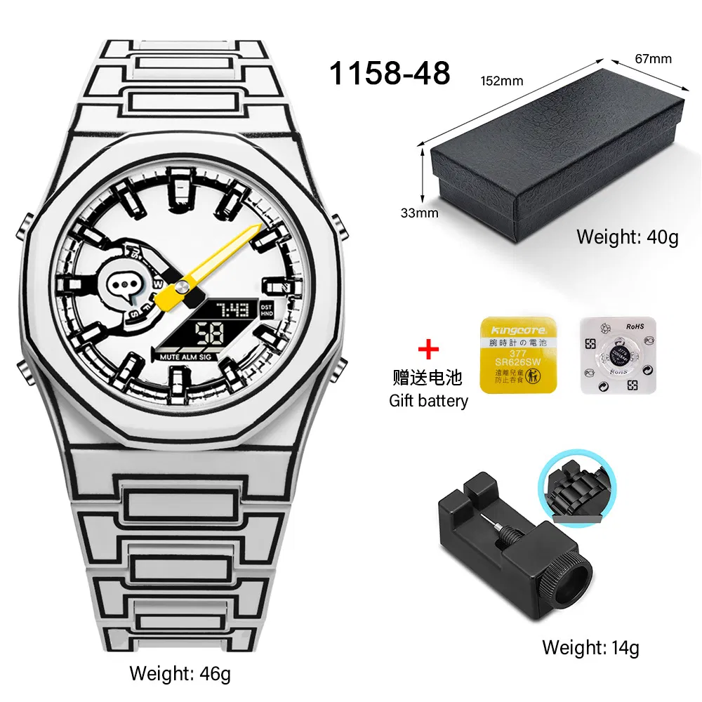Men's Quartz Watch Waterproof Fashion Plastic Student Cross- Border Sale Watches