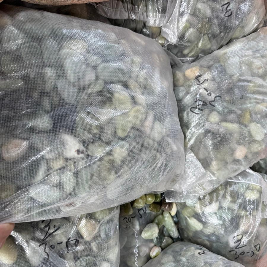 Natural Green 3/8" Decorative Pebble Stones for Succulents & Planters